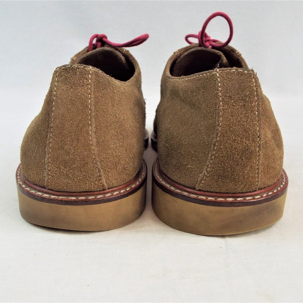 Banana Republic Men's Tan Suede Wingtip Lace-Up Brogue Oxford Shoes Size 9 - Picture 4 of 7